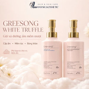 Combo Gội Xả Greensong White Truffle 450g | Dưỡng Tóc Mềm Mượt, Hỗ Trợ Phục Hồi Tóc Khô Xơ.