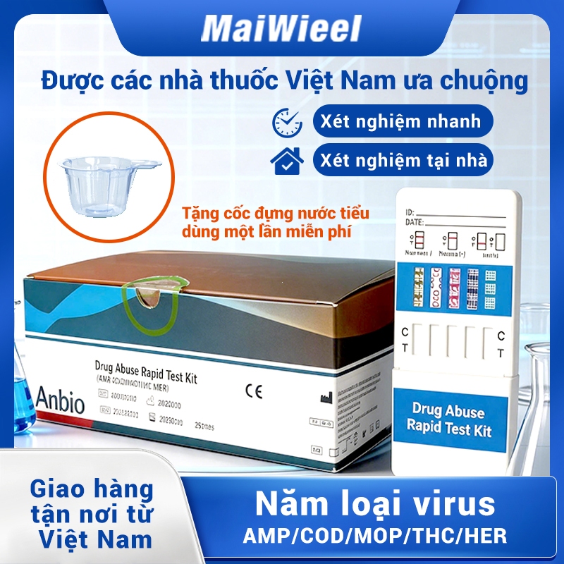 Que Thử Ma Túy 5 Chân MaiWieel AMP COD MOP THC HER Test Tại Nhà 5 Phút 99.9%