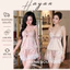 HT174 Bộ ngủ sexy 2s cánh tiên xoán nơ sang chảnh,đồ ngủ lụa croptop hách dáng quyến rũ HT174