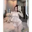 HT174 Bộ ngủ sexy 2s cánh tiên xoán nơ sang chảnh,đồ ngủ lụa croptop hách dáng quyến rũ HT174