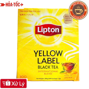 Trà Lipton Nhãn Vàng Hộp 100 Gói Nhúng ( hàng nhập khẩu Nhật Bản )