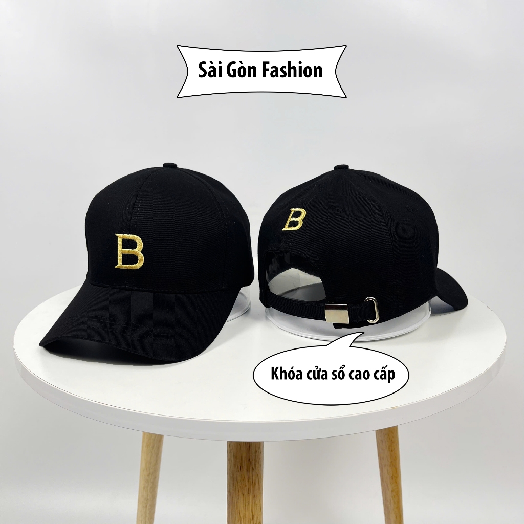 Mũ lưỡi trai Chữ B Hottrend thời trang form Unisex Nam Nữ
