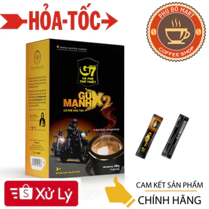Cà Phê Sữa Hoà Tan G7 3in1 Gu Mạnh X2 Trung Nguyên Hộp 12 gói 25gr .