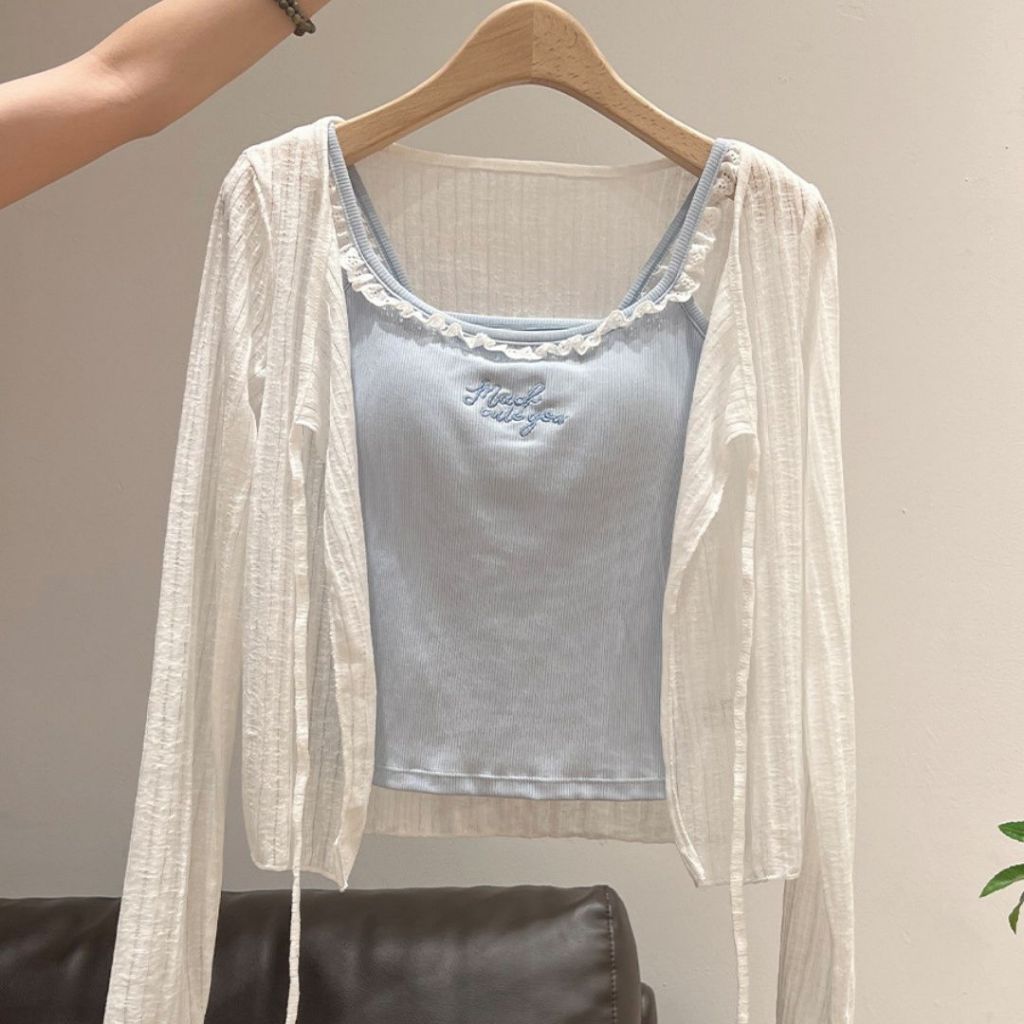 Áo cardigan dệt kim dài tay, áo khoác len mỏng nhẹ nhàng dành cho nữ QUINZY DK02