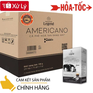 Cà Phê Đen Hòa Tan không đường Trung Nguyên Legend Americano hộp 15 gói x 2g