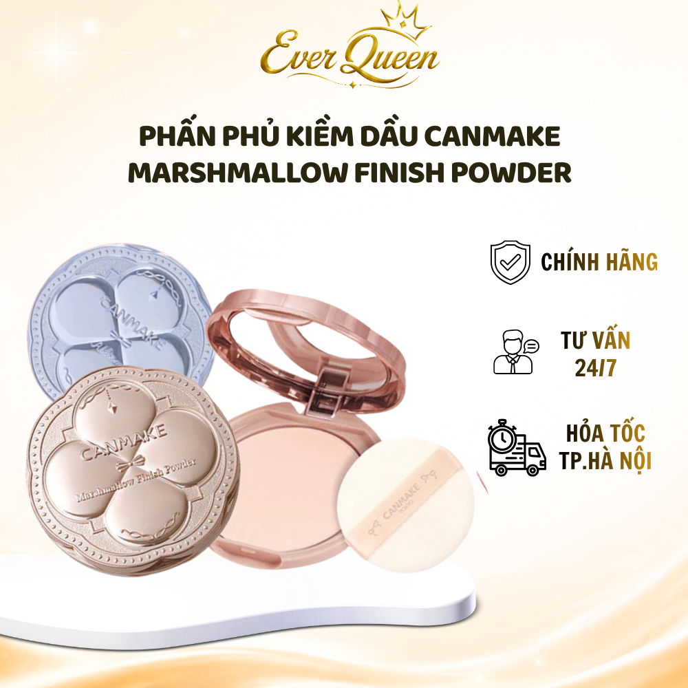 Phấn Phủ Canmake Marshmallow Finish Powder Mịn Lì, Kiềm Dầu - Ever Queen