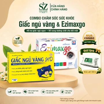 Bộ viên uống bổ mắt Nhật Bản Ezimaxgo & viên uống ngủ ngon Giấc ngủ vàng - Bảo vệ sức khỏe gia đình
