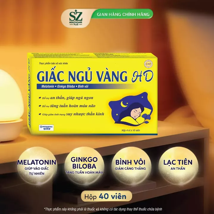 Viên uống ngủ ngon Giấc Ngủ Vàng - Cải thiện giấc ngủ, ngủ sâu giấc, viên uống thảo dược – 3