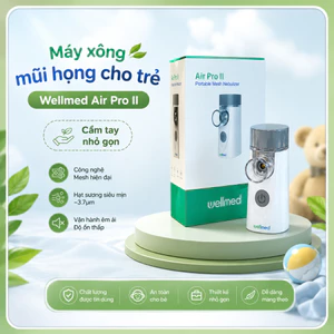 Máy Xông Khí Dung, Xông Mũi Họng Cầm Tay Cao Cấp Wellmed Air Pro II Có Thể Sạc