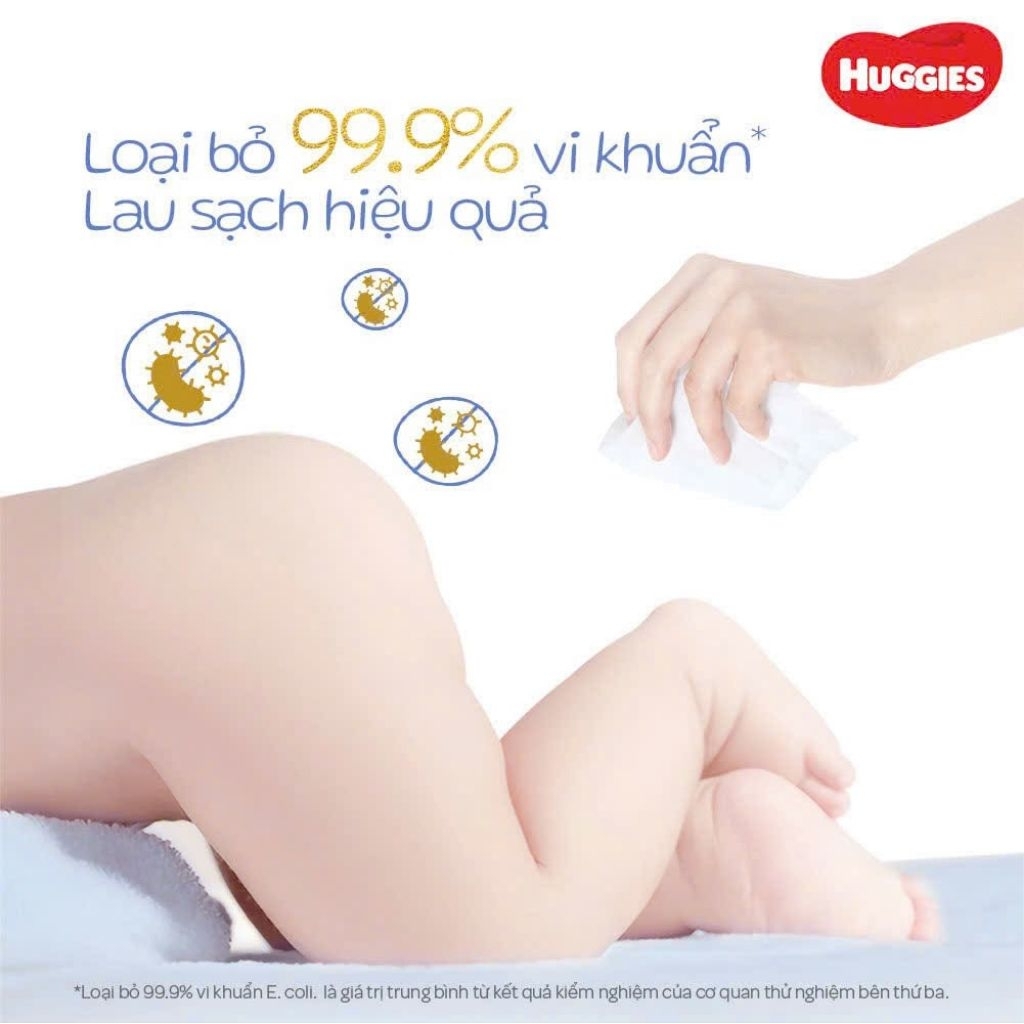 1 gói KHĂN ƯỚT HUGGIES GOLDEN WET WIPES 80MIẾNG