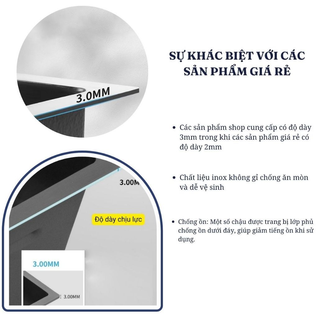 Chậu Rửa Bát 1 Hố Cao Cấp Bồn Rửa Chén 1 Ngăn Lớn Phủ Nano Tổ Ong Chống Xước
