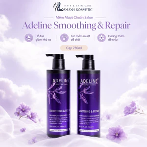 Cặp Dầu Gội Xả Adeline 750ml | Hỗ Trợ Giữ Màu Tóc Nhuộm, Dưỡng Ẩm Tóc Khô Xơ, Mềm Mượt.