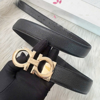 Dây lưng nam thắt lưng da bò và da pu bản 3,2cm bấm lỗ
