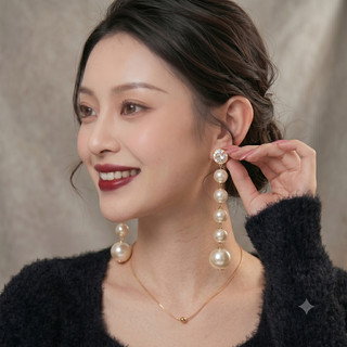 [ DAISYN ] N950 Bông tai nữ 5 hạt lớn ngọc trai nhân tạo  xinh xắn cho nữ