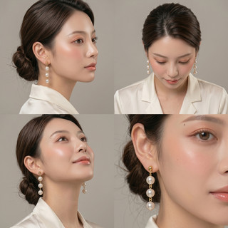 [ DAISYN ] N952 Bông tai nữ 3 hạt ngọc trai nhân tạo  xinh xắn cho nữ