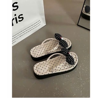 Dép Tông Hello Kitty Nơ Chấm Bi Siêu Xinh, phù hợp đi chơi, đi biển, Siêu Êm Hot Trend - Đoàn Shoes- 035 Mèo