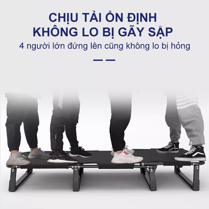 CONOCO Giường gấp ống tròn  dùng cho văn phòng ký túc xá phòng trọ gấp gọn tiện lợ
