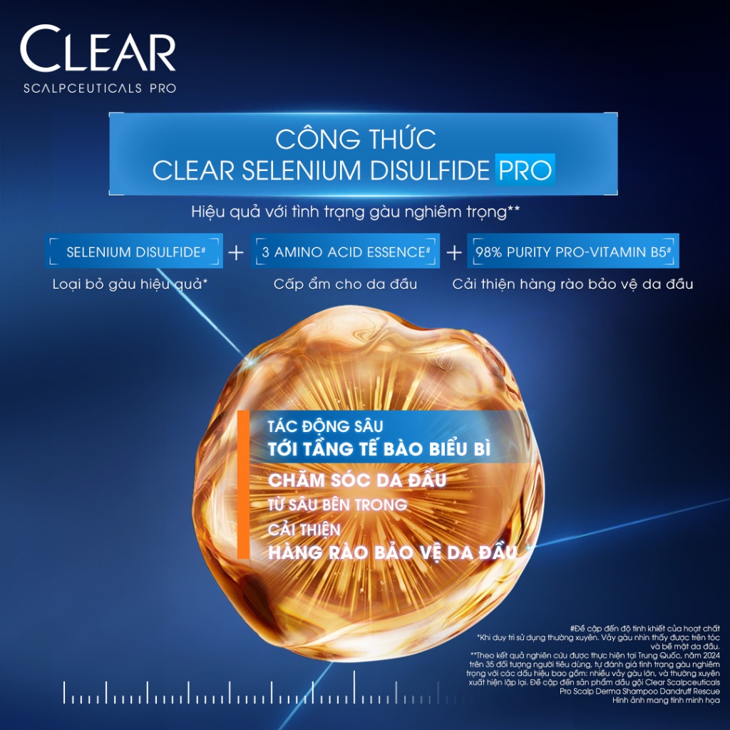 Dầu gội ngăn ngừa gàu nấm Clear Scalpceuticals Pro Dandruff Rescue 80G/200G