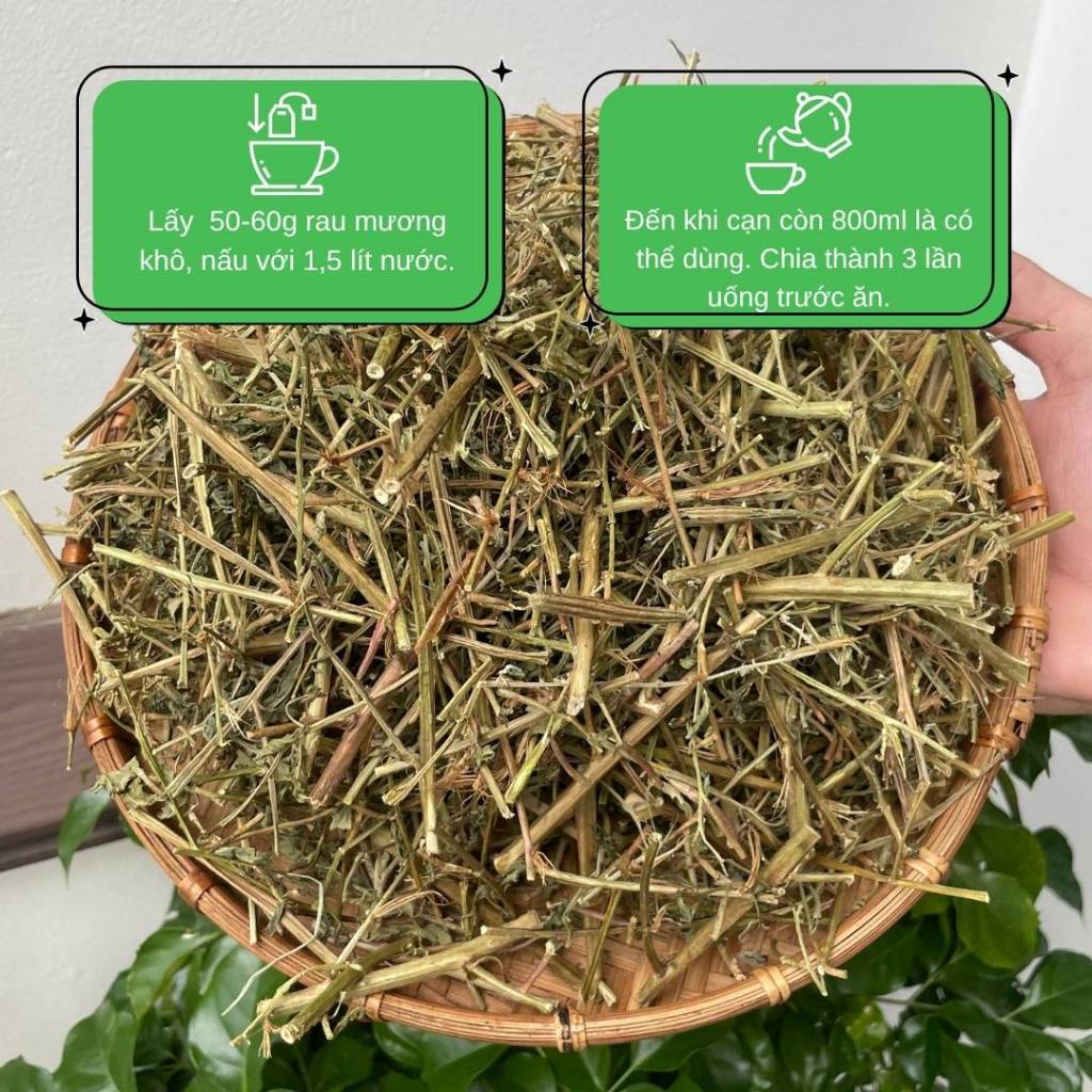500g Rau Mương Loại 1 Đức Thiện (Khô, Sạch, Thơm) - Hỗ Trợ Đau Loét Dạ Dày, Vi Khuẩn HP, Tiểu Đường