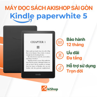 Máy Đọc Sách Kindle Paperwhite 5 16Gb Màn hình 6.8inch Chính Hãng Có Quảng Cáo