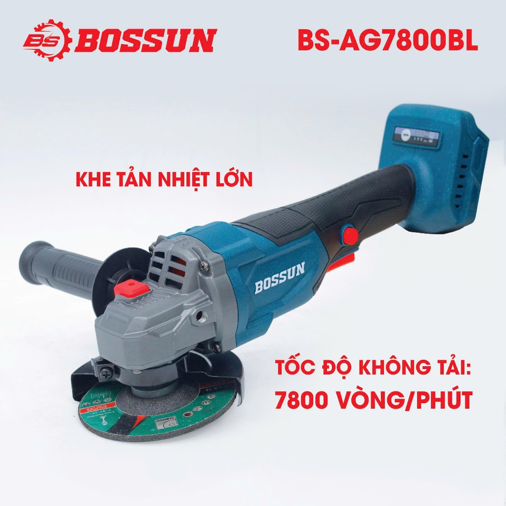 Thân Máy Mài Góc Chạy Pin BOSSUN BS-AG7800BL Không Chổi Than – 3 Cấp Tốc Độ – Trục M10 – 7800v/p
