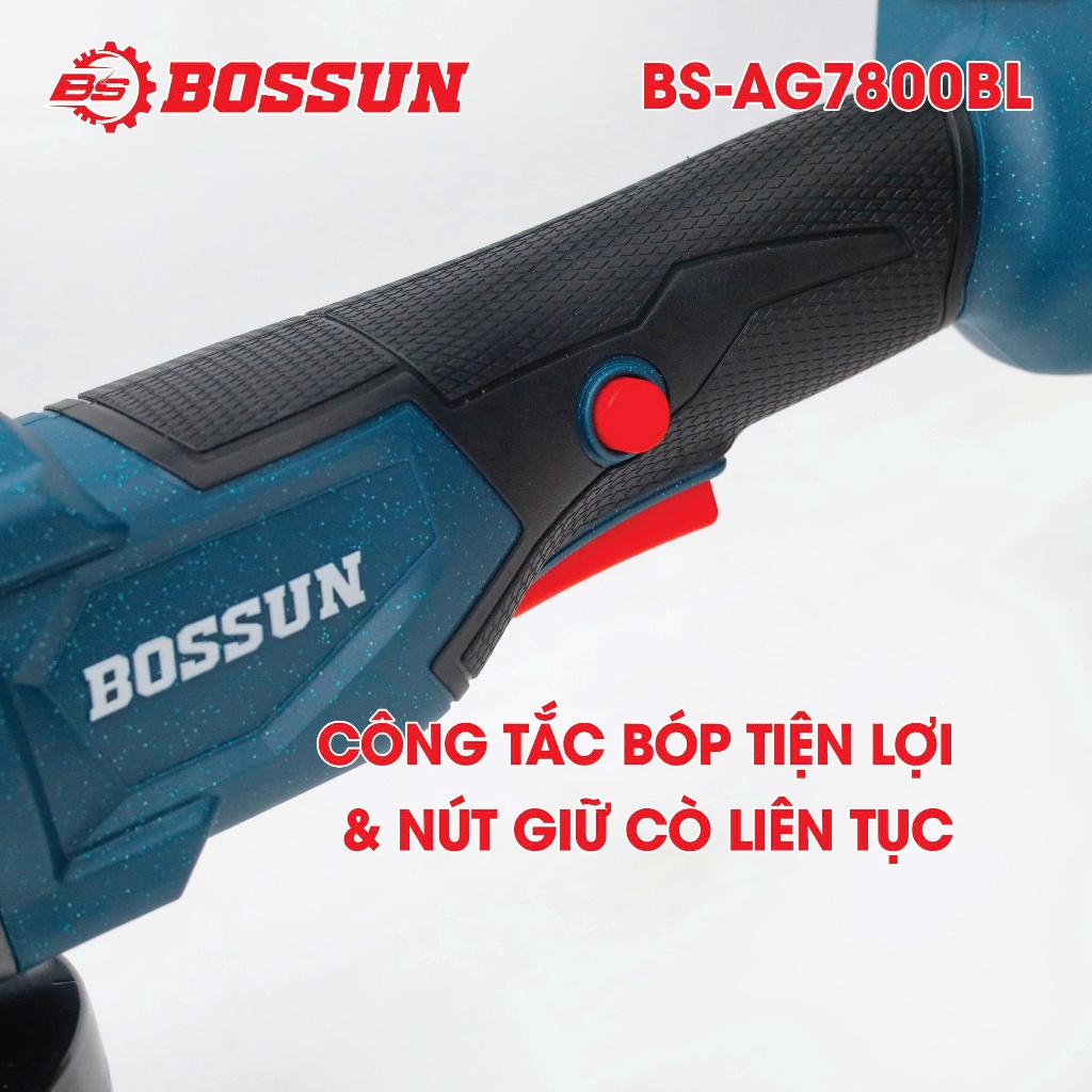 Thân Máy Mài Góc Chạy Pin BOSSUN BS-AG7800BL Không Chổi Than – 3 Cấp Tốc Độ – Trục M10 – 7800v/p