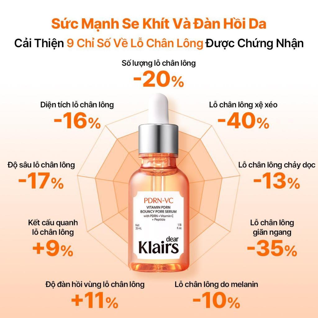 [Hannah] Dear, Klairs Tinh chất Vitamin PDRN Bouncy Pore Serum 35mL