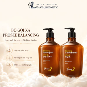 Combo Gội Xả Prosee Balancing AS13/AC13 500ml | Hỗ Trợ Làm Sạch Gàu, Giảm Dầu Bết, Tóc Mềm Mượt.