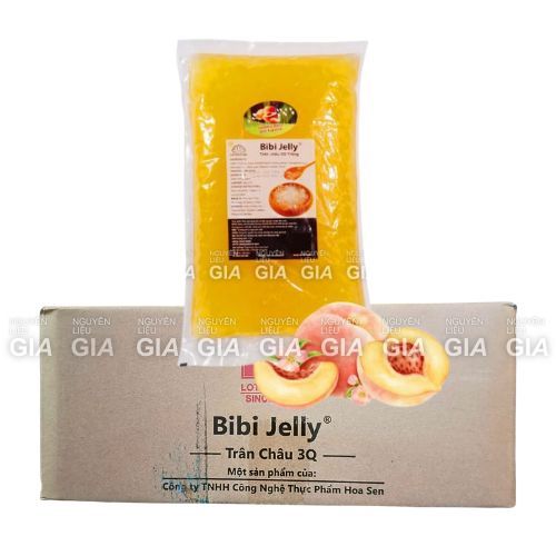 [THÙNG 6 BỊCH] Trân châu 3Q Bibi jelly gói 2kg - Topping trà, trà sữa