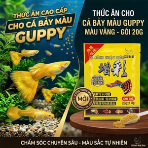 THỨC ĂN CHO CÁ BẢY MÀU GUPPY MÀU VÀNG GÓI 20G