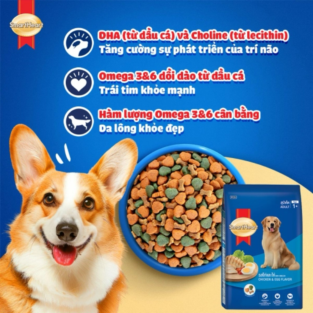 (3Kg) Hạt Cho Chó Trưởng Thành SmartHeart Thái Lan