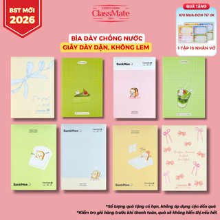 [BST 2026] Combo 5/10 Vở Kẻ Ngang 80/ 120 Trang B5 CLASSMATE Bìa Dày Chống Nước, Giấy 60-100gsm Dành Cho Học Sinh