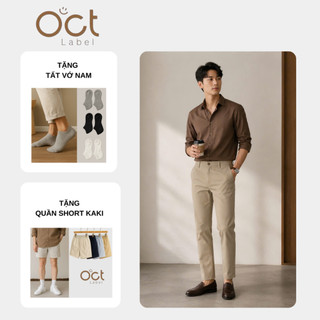 Quần Dài Kaki Nam Slim Fit Cao Cấp, Chất Vải Cotton Co Giãn Nhẹ, Thoáng Khí, Đứng Form - OCT LABEL