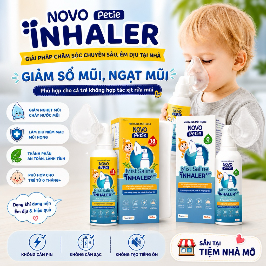 Khí dung cầm tay NOVO PETIE MIST SALINE INHALER