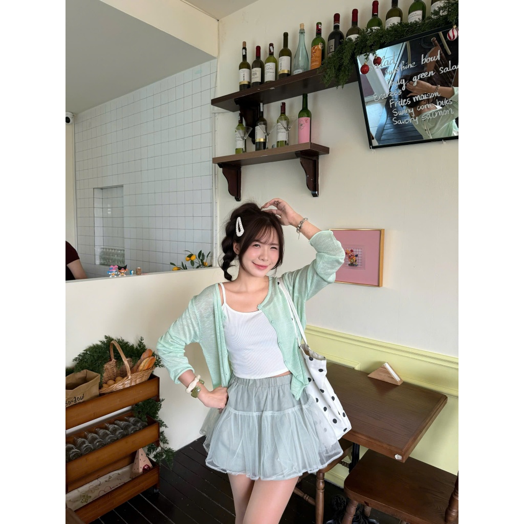 (HÀNG QC SẴN) Áo cardigan mỏng dài tay 6 màu the.sweaterweather