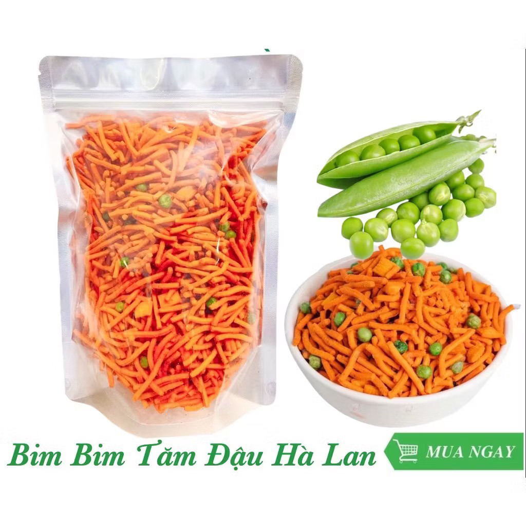 500gr Bim bim tăm que đậu hà lan sấy giòn loại ngon
