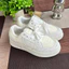 Giày Thể Thao.Snaker Nữ Trắng Basic,Đế Êm Họa Tiết Vải Bò Đế Cao 4cm 2026!
