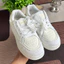 Giày Thể Thao.Snaker Nữ Trắng Basic,Đế Êm Họa Tiết Vải Bò Đế Cao 4cm 2026!