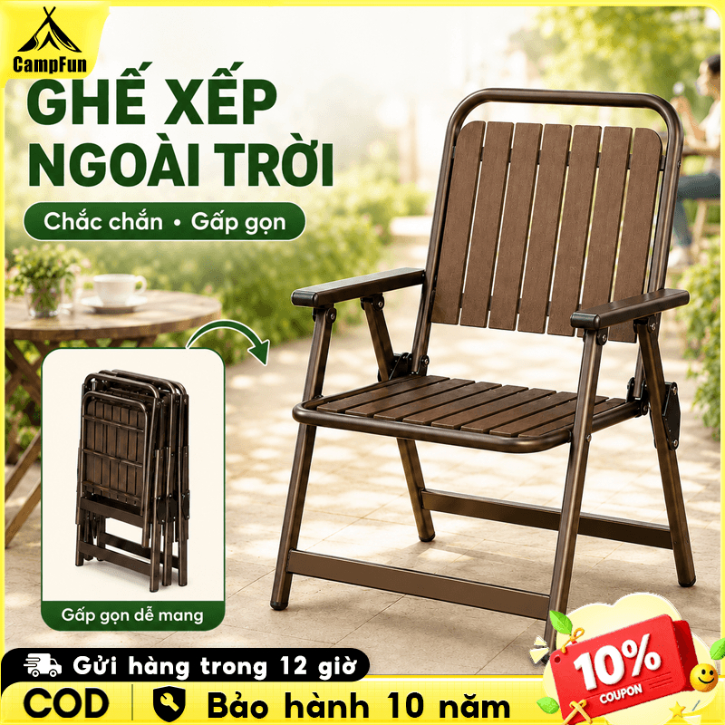 Ghế gấp ngoài trời,ghế thư giãn sân hiên/ban công,ghế di động có tựa lưng dành cho ban công/nhà