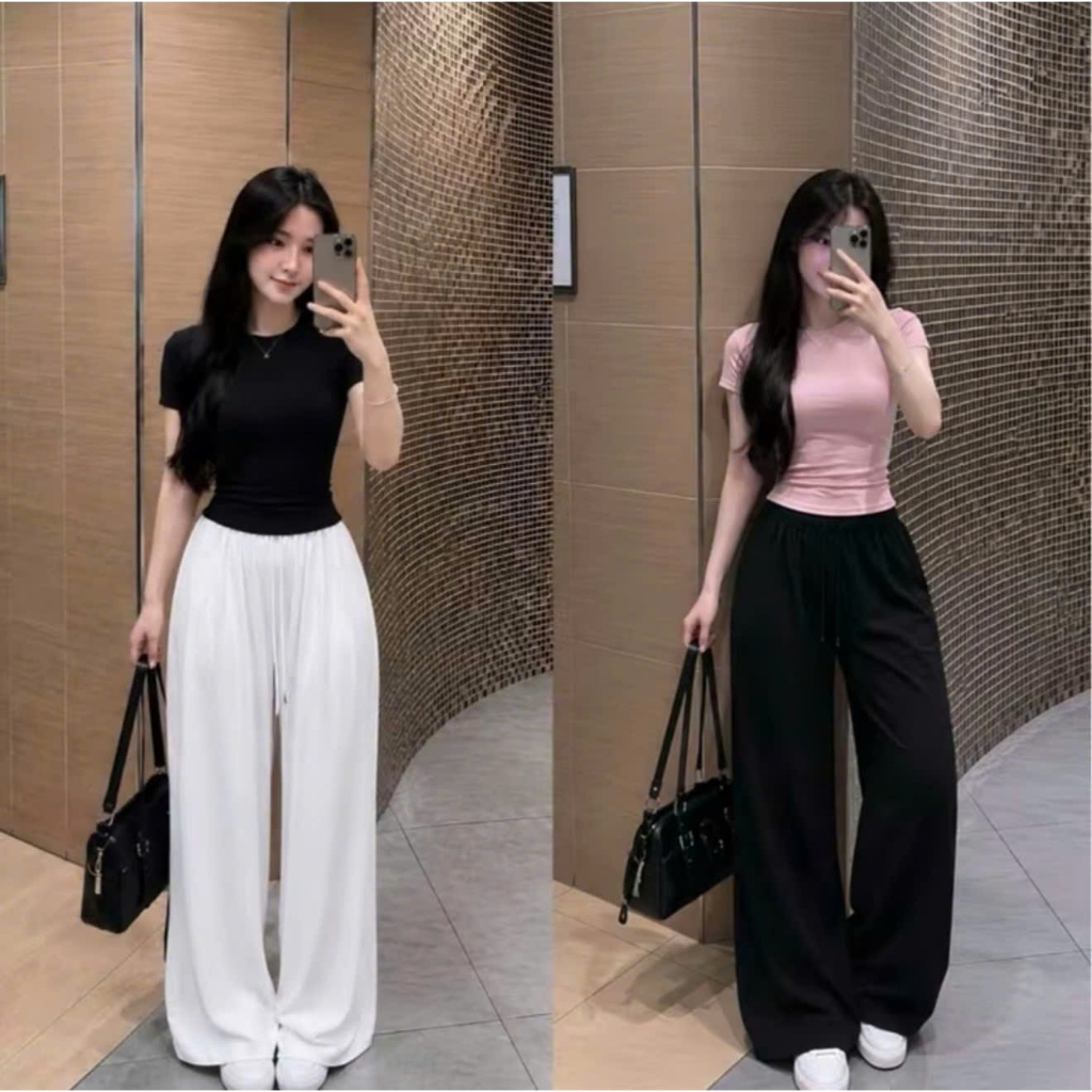 Hàng L1 - 2 Lớp -Có Dáng Nấm, Quần Ống Suông Rộng Vải Đũi Linen Cạp Chun Co Giãn Thoải Mái MA095 | BigBuy360 - bigbuy360.vn