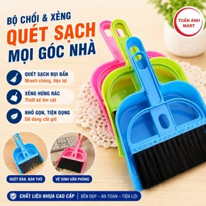 Combo 4 Bộ Chổi Và Xẻng QUÉT VĂN PHÒNG Quét Bàn Thờ Quét Bụi Mini Hốt Rác Vệ Sinh Nhà Cửa Tiện Dụng