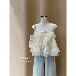 Áo 2 Dây Hoa Ren Viền Chữ V