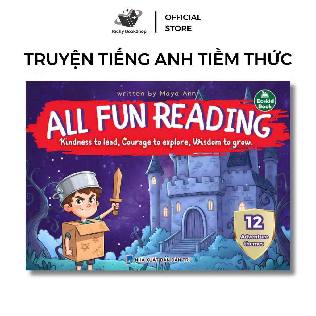 Sách - All Fun Reading in gộp 12 chủ đề khổ lớn - Tặng kèm file nghe