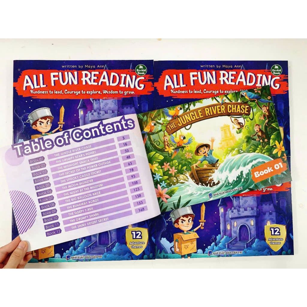 Sách - All Fun Reading in gộp 12 chủ đề khổ lớn - Tặng kèm file nghe