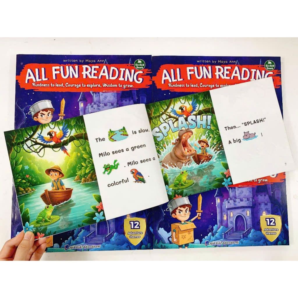 Sách - All Fun Reading in gộp 12 chủ đề khổ lớn - Tặng kèm file nghe