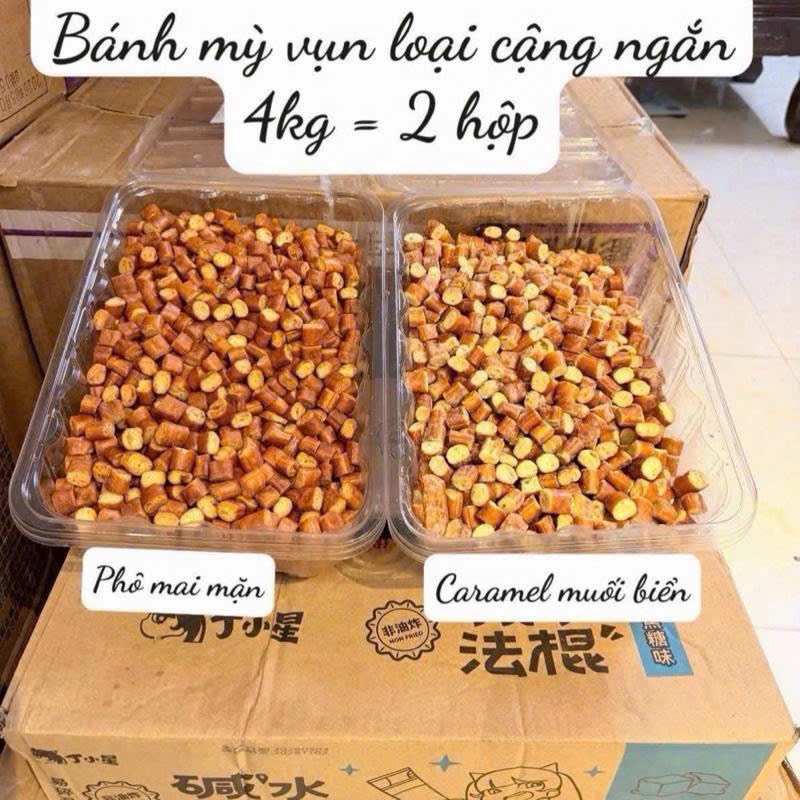 Bánh Mì Giòn Tẩm Vị 2 Vị Canamel Muối Biển - Phomai Mặn Thơm Ngon