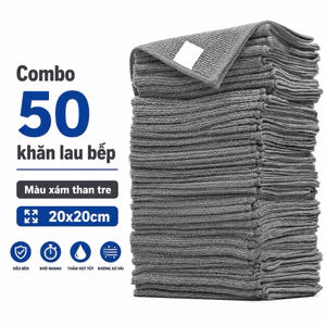 Combo 50 Khăn Lau Đa Năng Siêu Thấm Hút, Dùng Cho Bếp Và Gia Đình (20 X 20cm)