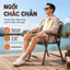Ghế Xếp Nan Dọc Ngoài Trời Khung Thép Chắc Chắn, Gấp Gọn Tiện Lợi, Ghế Camping Sân Vườn Ban Công Cafe, Chịu Lực 120kg, M