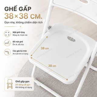 Ghế gấp gọn tựa lưng chắc chắn Tiết kiệm diện tích Phù hợp bàn ăn phòng trọ căn hộ mini 𝗞𝗨𝗞𝗔𝗠𝗔𝗟𝗟