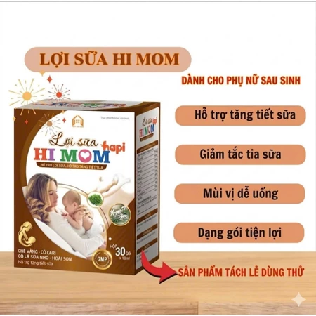 Lợi Sữa Hi Mom - Thông Tắc Tuyến Sữa, Giúp Sữa Về Nhanh Hơn, Nhiều SỮA, Sữa Thơm